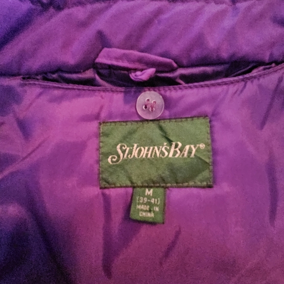 Vtg St John's Bay Women's Purple Wind Breaker Ski  Jacket Tribal Medium 80s-90s - Picture 11 of 14